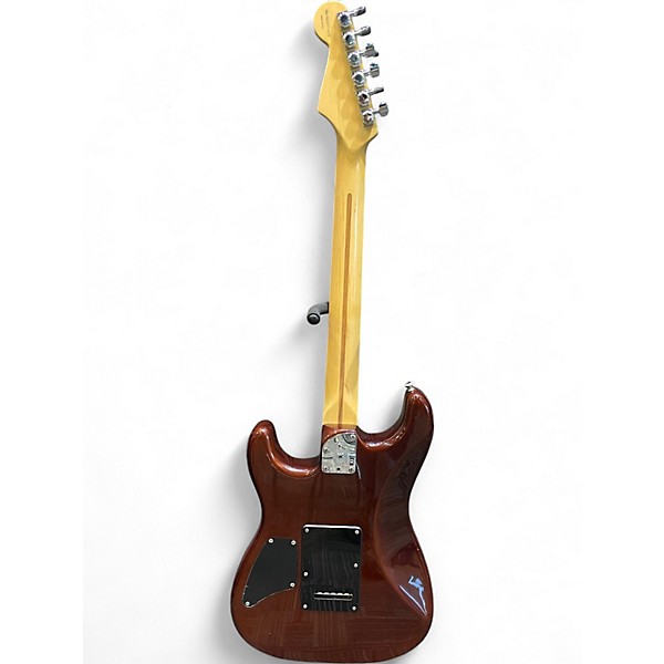 Used Fender American Deluxe Stratocaster 50th anniversary FMT Amber Burst Solid Body Electric Guitar