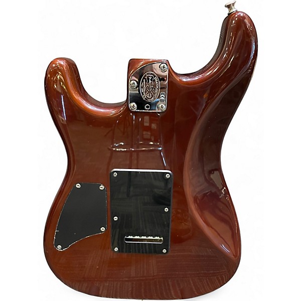 Used Fender American Deluxe Stratocaster 50th anniversary FMT Amber Burst Solid Body Electric Guitar