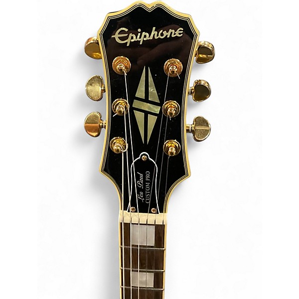 Used Epiphone Les Paul Custom Pro Black Solid Body Electric Guitar