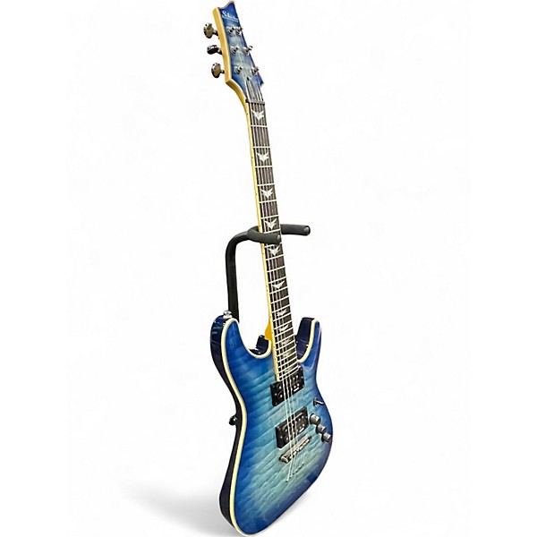 Used Schecter Guitar Research Omen Extreme 6 Ocean Blue Solid Body Electric Guitar