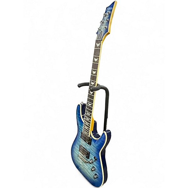 Used Schecter Guitar Research Omen Extreme 6 Ocean Blue Solid Body Electric Guitar