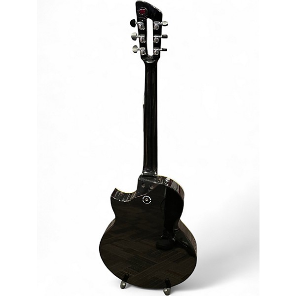 Used Washburn Custom Shop NV100 Black Onyx Acoustic Electric Guitar