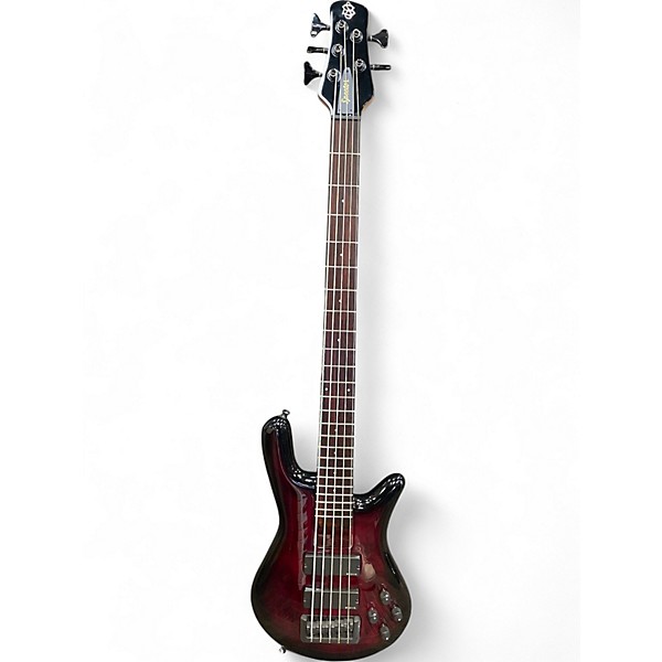 Used Spector REBOP 5 Crimson Red Burst Electric Bass Guitar