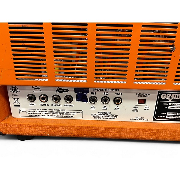 Used Orange Amplifiers Rockerverb RK100HTC MKII 100W Tube Guitar Amp Head