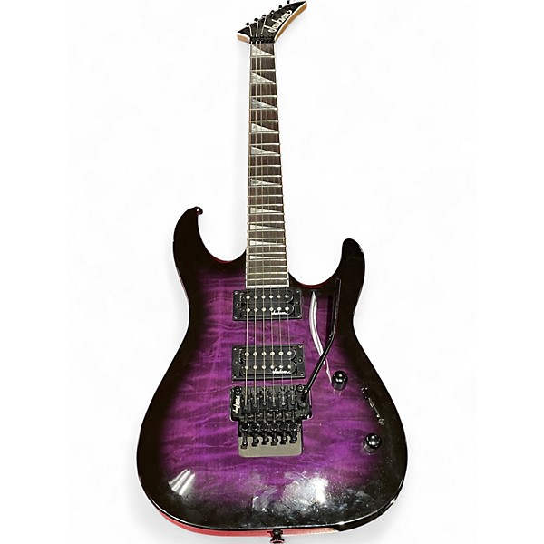 Used Jackson JS32Q Transparent Purple Burst Solid Body Electric Guitar