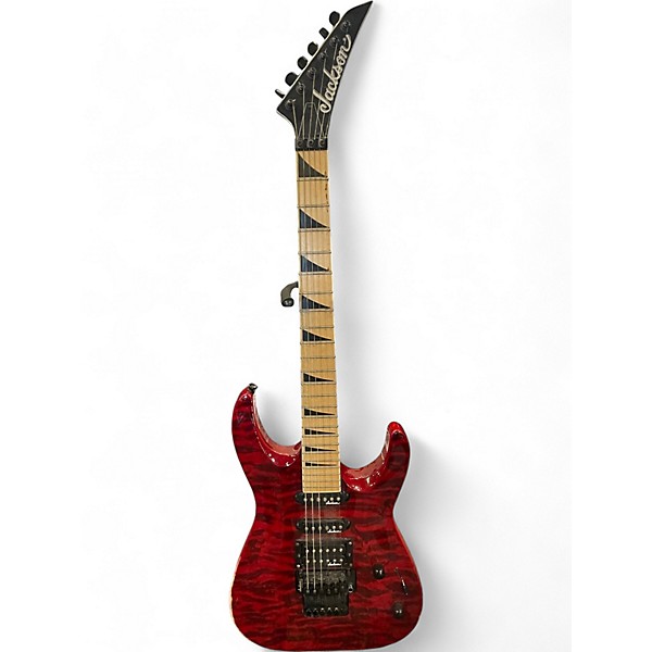 Used Jackson JS34Q Dinky Trans Red Solid Body Electric Guitar