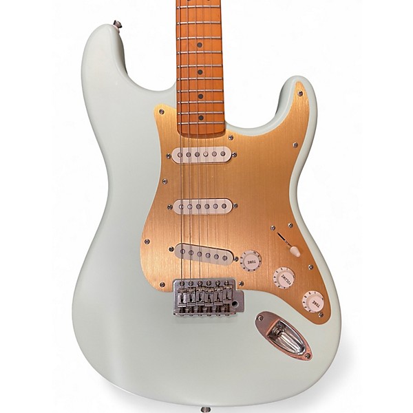 Used 2023 Squier 40th Anniversary Stratocaster Vintage Edition Satin Sonic Blue Solid Body Electric Guitar