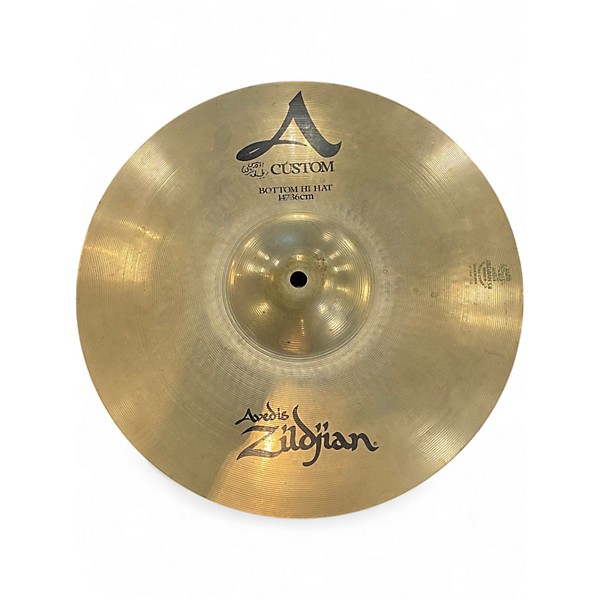 Used Zildjian 14in A Custom Hi Hat Bottom Cymbal