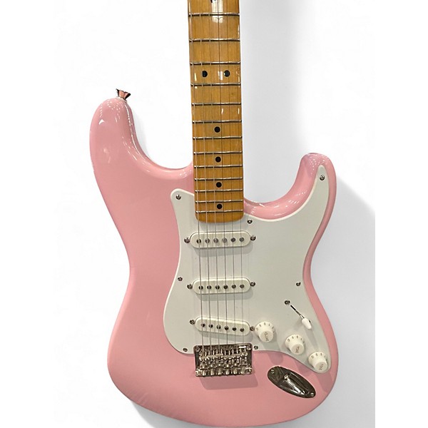Used Squier Classic Vibe 1950S Stratocaster Pink Solid Body Electric Guitar
