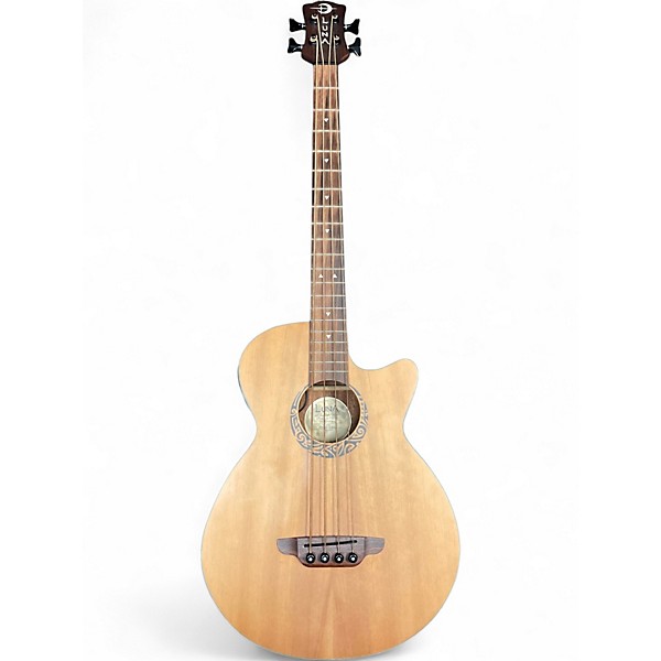 Used Luna lab30tribal Natural Acoustic Bass Guitar