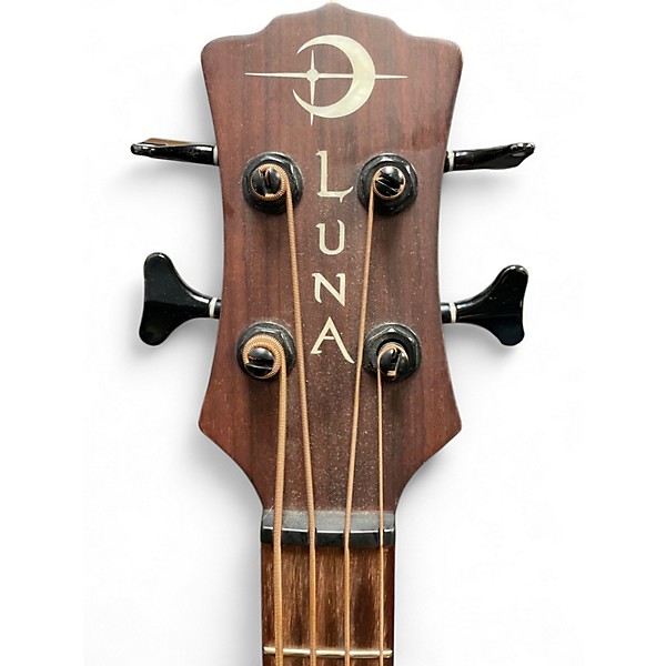 Used Luna lab30tribal Natural Acoustic Bass Guitar