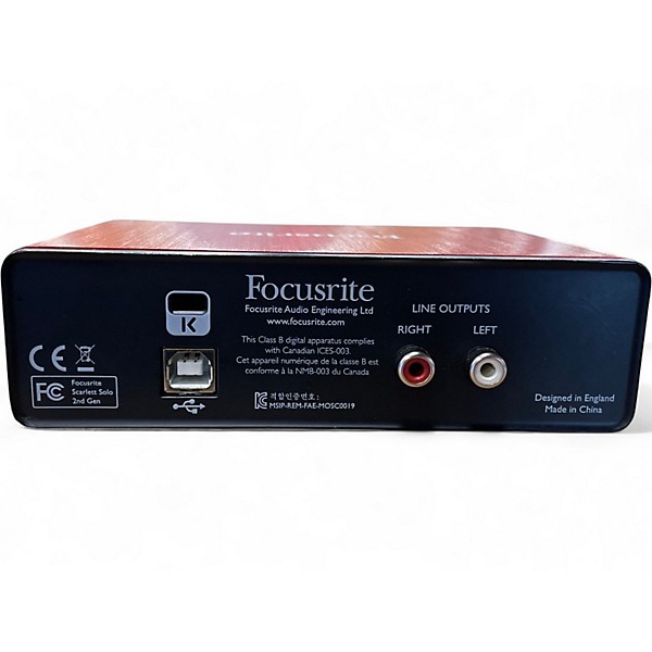 Used Focusrite Scarlett Solo Gen 2 Audio Interface