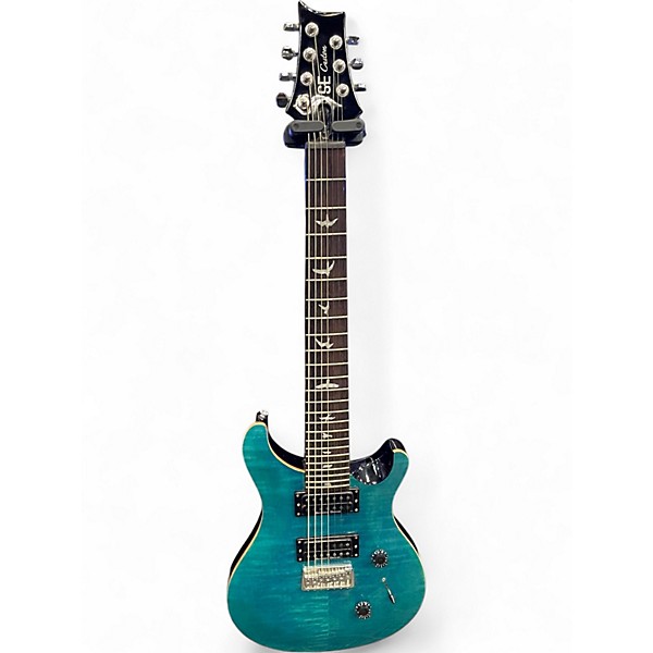 Used PRS SE Custom 24 7 String Blue Sapphire Solid Body Electric Guitar