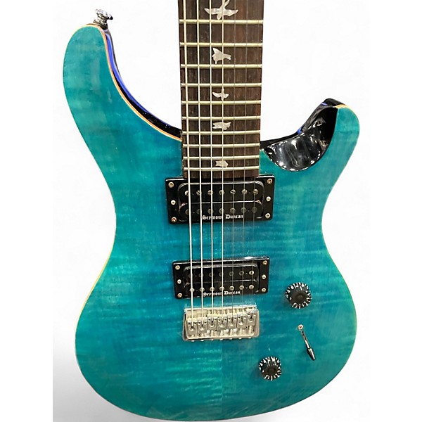 Used PRS SE Custom 24 7 String Blue Sapphire Solid Body Electric Guitar