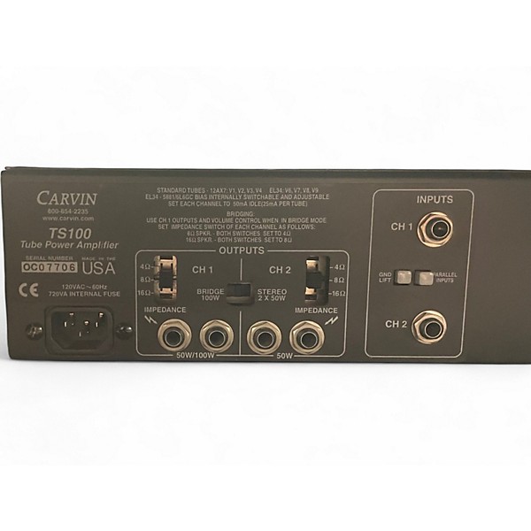 Used Carvin TS100 Guitar Power Amp