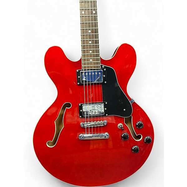 Used Hamer Echotone Cherry Hollow Body Electric Guitar