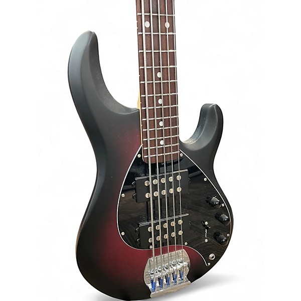 Used Sterling by Music Man Stingray Ray5HH Limited Edition Ruby Red Burst Satin Electric Bass Guitar