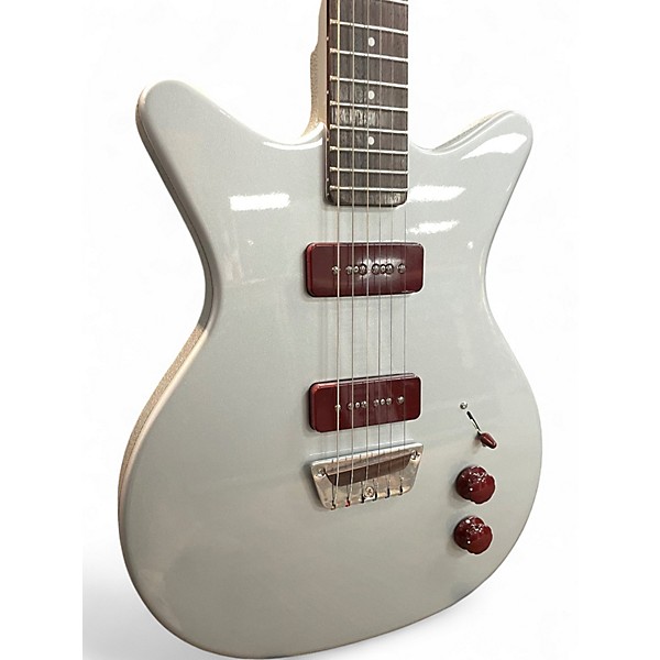 Used Danelectro Dan O. Mano Metallic Silver Solid Body Electric Guitar