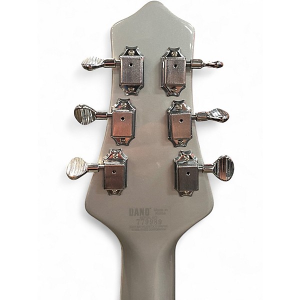 Used Danelectro Dan O. Mano Metallic Silver Solid Body Electric Guitar