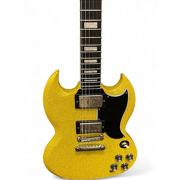 Used Epiphone Les Paul Custom SG Gold Sparkle Solid Body Electric Guitar