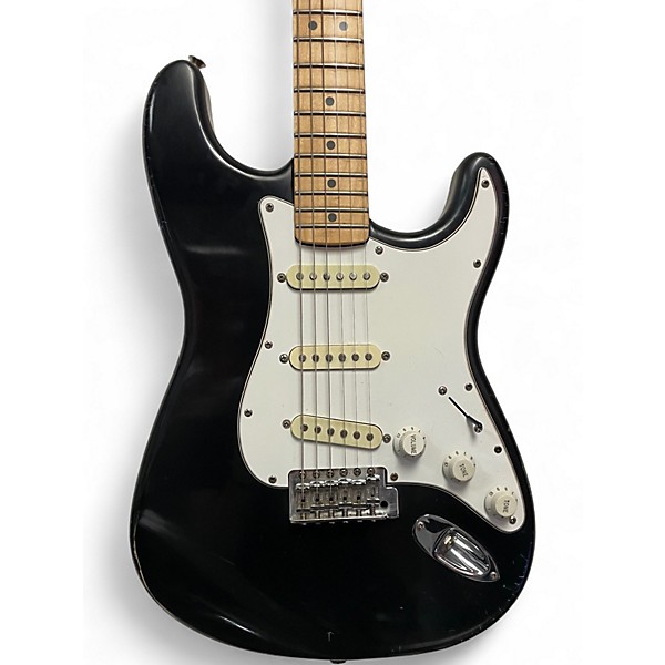 Used Fender Standard Stratocaster Black Solid Body Electric Guitar