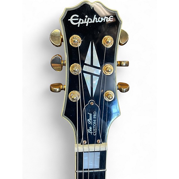 Used Epiphone LES PAUL CUSTOM Black Solid Body Electric Guitar