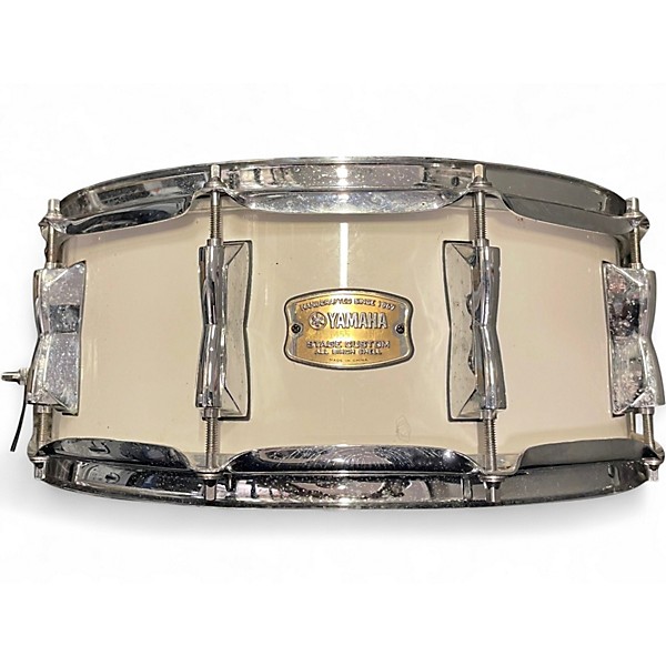 Used Yamaha 6X14 Stage Custom Snare Alpine White Drum