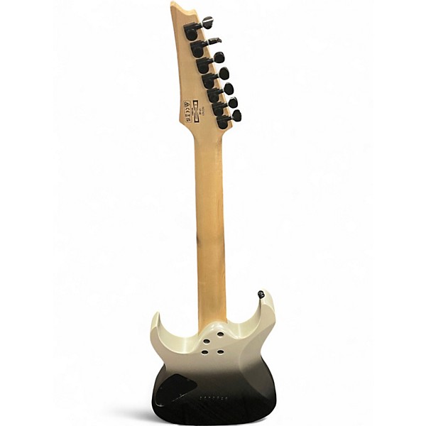 Used Ibanez RG7421 RG Series PEARL BLACK FADED WHITE Solid Body Electric Guitar
