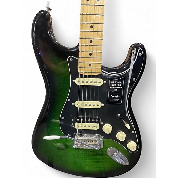 Used Fender Limited Edition Player Stratocaster Green Burst Solid Body Electric Guitar