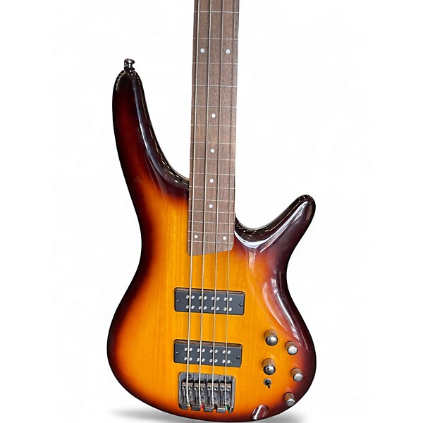 Used Ibanez sr370ef Brown Sunburst Electric Bass Guitar