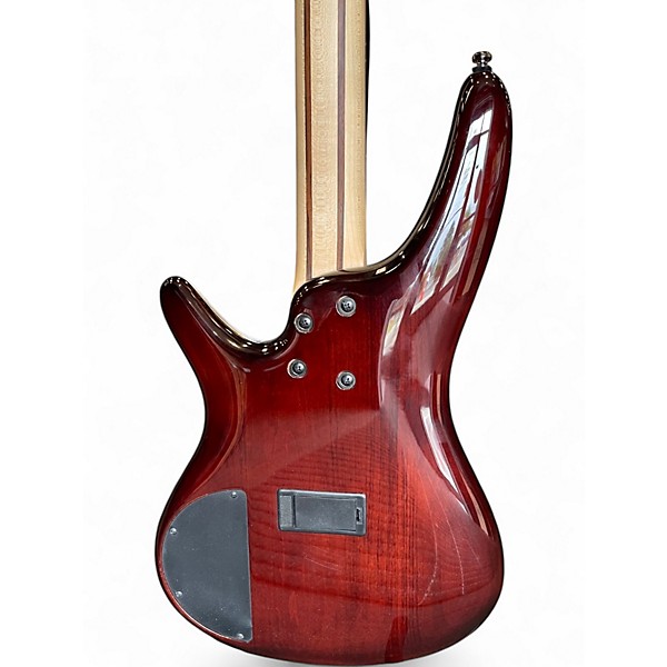 Used Ibanez sr370ef Brown Sunburst Electric Bass Guitar