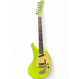 Used Eastwood SG2C Flying Banana Mint Green Hollow Body Electric Guitar