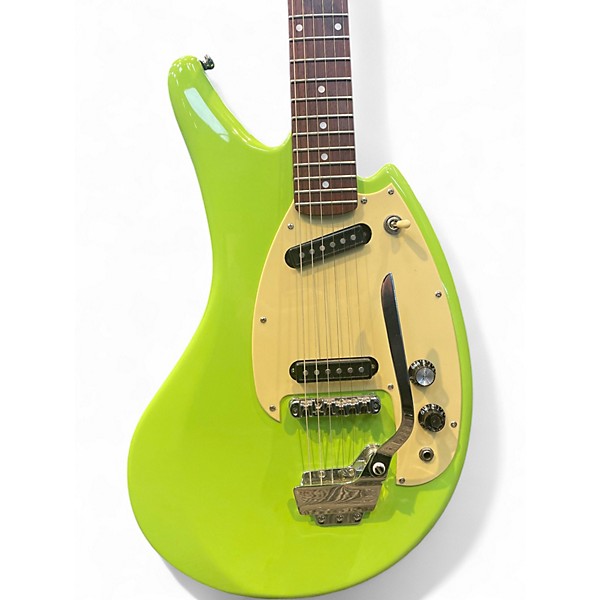 Used Eastwood SG2C Flying Banana Mint Green Hollow Body Electric Guitar