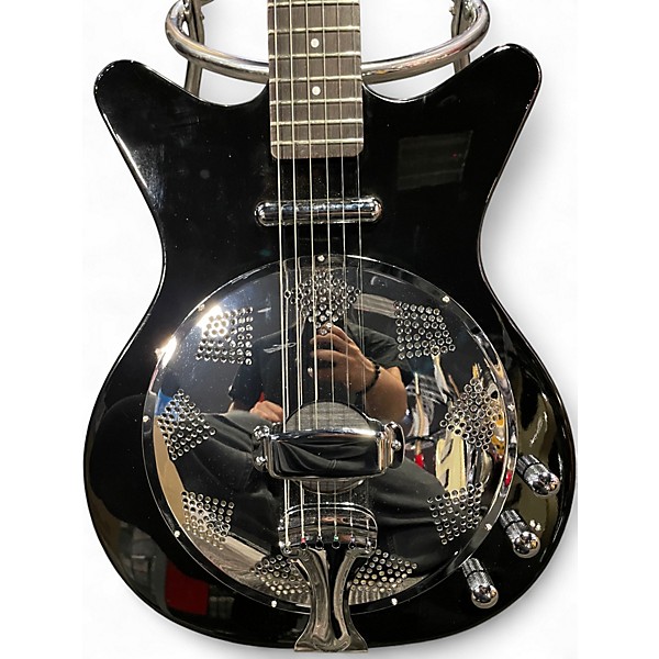 Used Danelectro '59 Resonator Black Acoustic Electric Guitar
