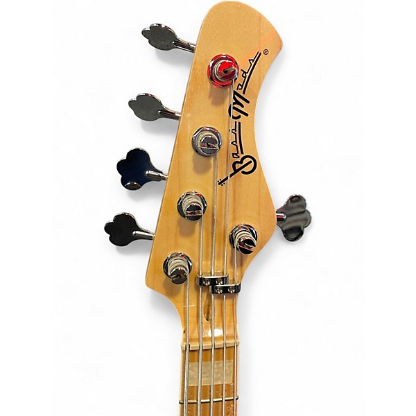 Used Bassmods EF5 ZEBRA WOOD Electric Bass Guitar