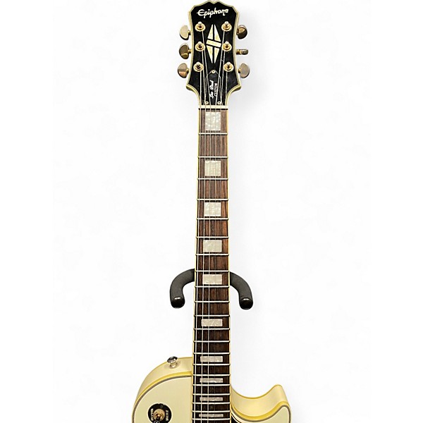 Used Epiphone Les Paul Custom White Solid Body Electric Guitar