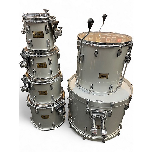 Used Pearl 6 Piece PRESTIGE SESSION SELECT Chrome Silver Drum Kit