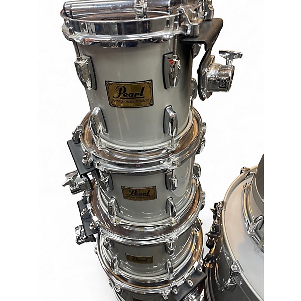 Used Pearl 6 Piece PRESTIGE SESSION SELECT Chrome Silver Drum Kit