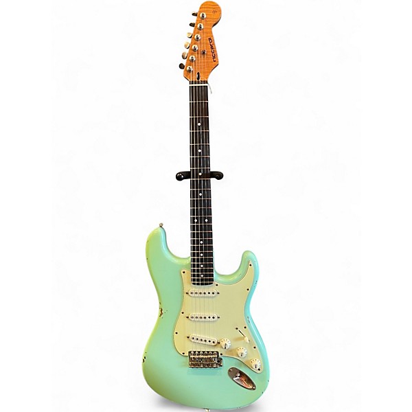 Used 2025 Riccardi DIRTY STRAT LIGHT RELIC Surf Green Solid Body Electric Guitar