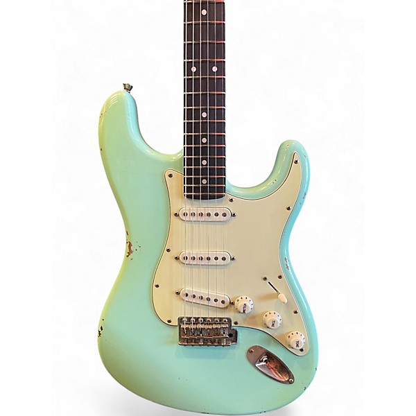 Used 2025 Riccardi DIRTY STRAT LIGHT RELIC Surf Green Solid Body Electric Guitar
