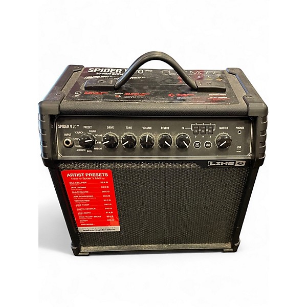 Used Line 6 Spider V 20 MkII 20w 1x8 Guitar Combo Amp