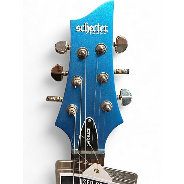 Used Schecter Guitar Research C6 DELUXE BLUE Solid Body Electric Guitar