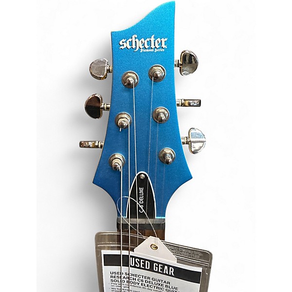 Used Schecter Guitar Research C6 DELUXE BLUE Solid Body Electric Guitar