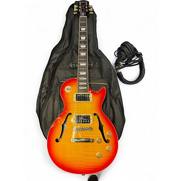 Used Epiphone Les Paul Standard Florentine Pro Honey Burst Hollow Body Electric Guitar
