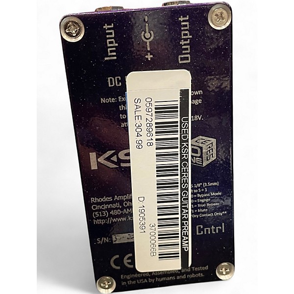 Used Ksr Ceres Guitar Preamp