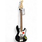 Used Squier Affinity Jazz Bass V 5 String Black and White Electric Bass Guitar thumbnail