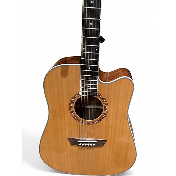Used Washburn WD10CE Natural Acoustic Guitar