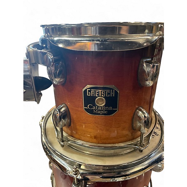 Used Gretsch Drums 6 Piece Catalina Maple 2 Color Sunburst Drum Kit