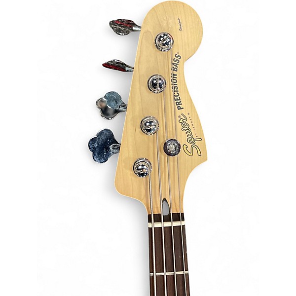 Used 2001 Squier Standard Precison Bass Special Metallic Black Electric Bass Guitar