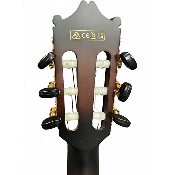 Used Ibanez GA35TCE Dark Violin Sunburst Classical Acoustic Electric Guitar